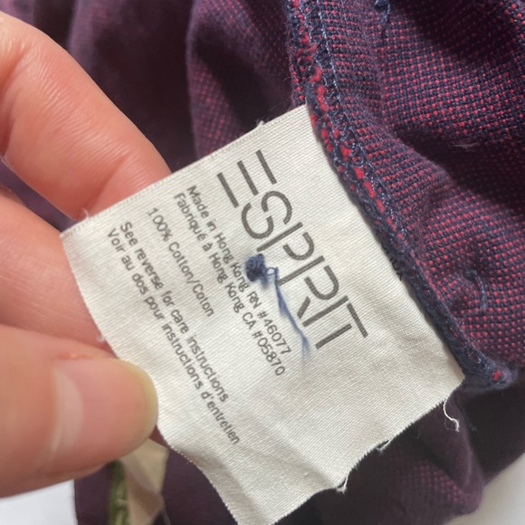 Vintage Esprit Pants - Size 7/8 Cotton Purple Pants High-waisted - Picture 10 of 16